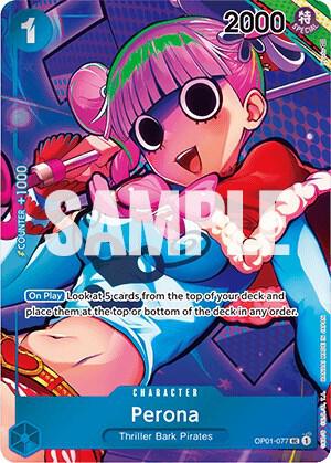 Perona (Box Topper) OP01-077 Uncommon Romance Dawn One Piece Foil Near Mint