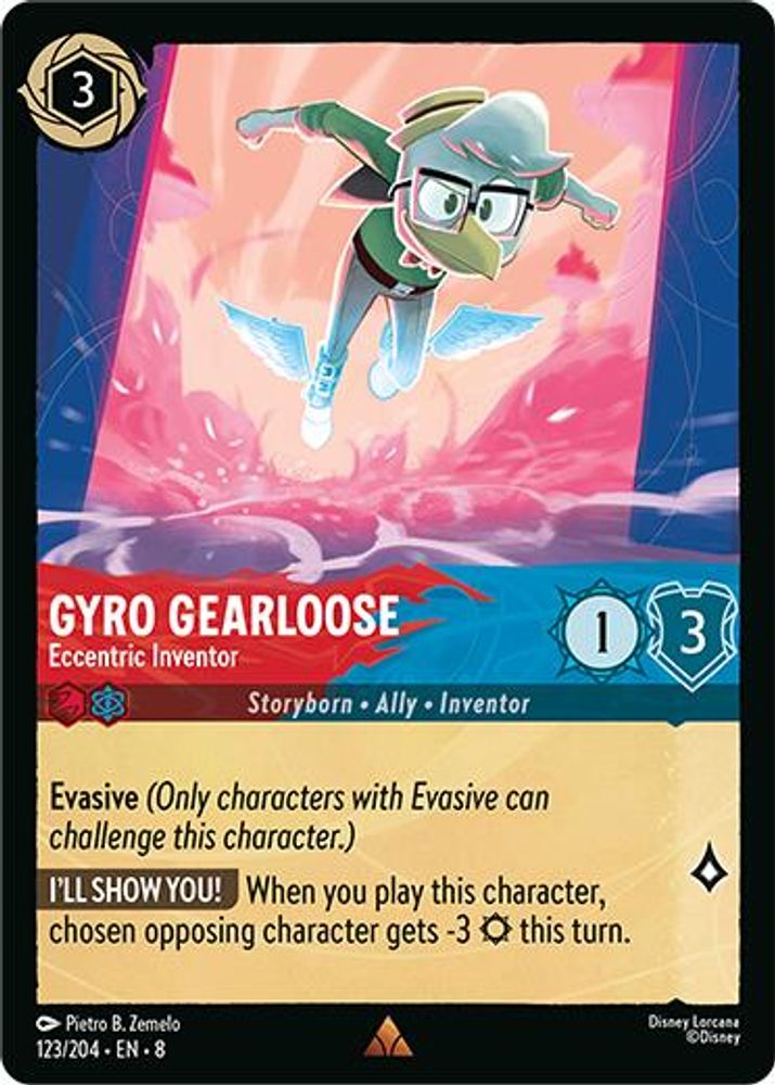 Gyro Gearloose - Eccentric Inventor 123/204 Rare Reign of Jafar Lorcana NM
