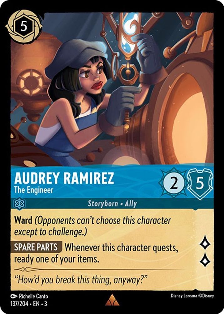Audrey Ramirez - The Engineer 137/204 Rare Into the Inklands Lorcana Near Mint