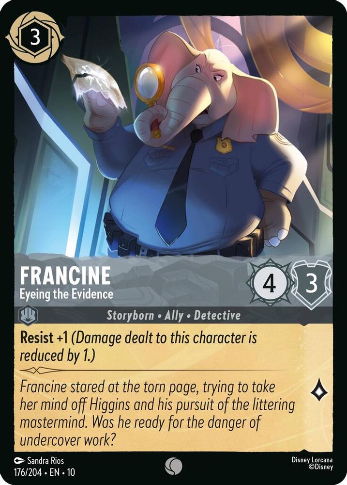 Francine - Eyeing the Evidence 176/204 Common Whispers in the Well Lorcana NM
