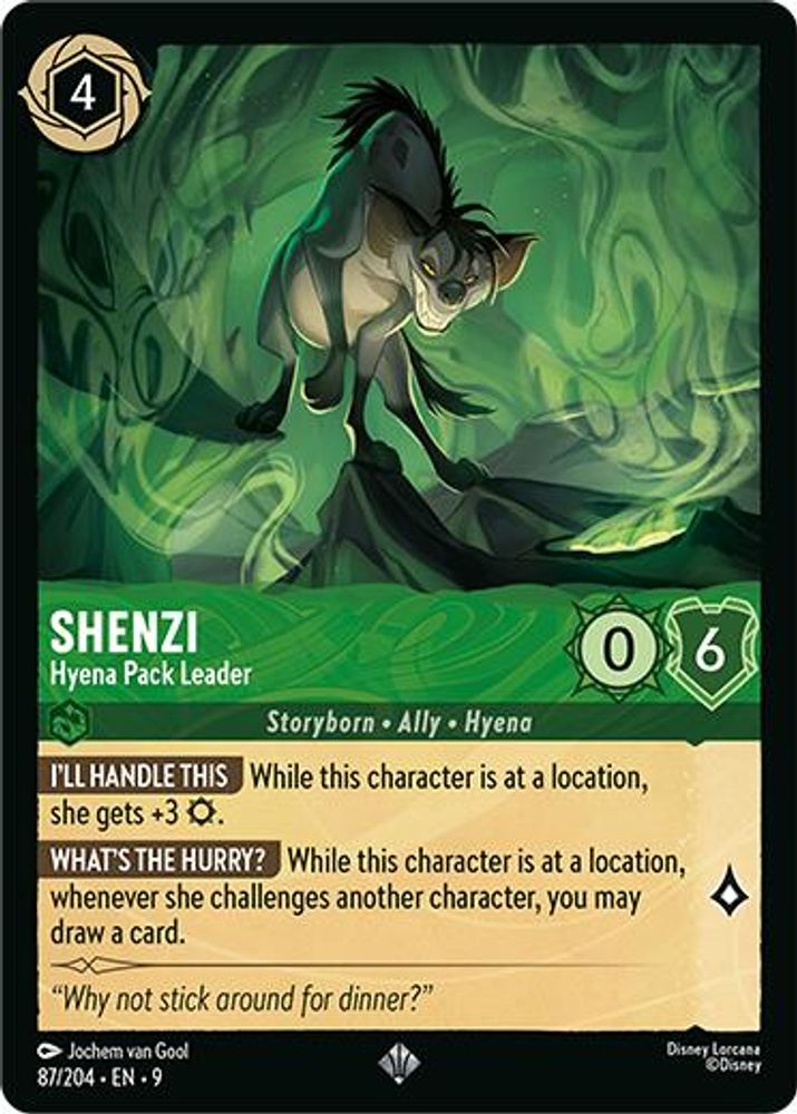 Shenzi - Hyena Pack Leader 87/204 Super Rare Fabled Lorcana Near Mint