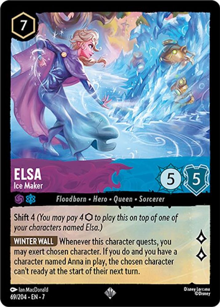 Elsa - Ice Maker 69/204 Super Rare Archazia's Island Lorcana Near Mint