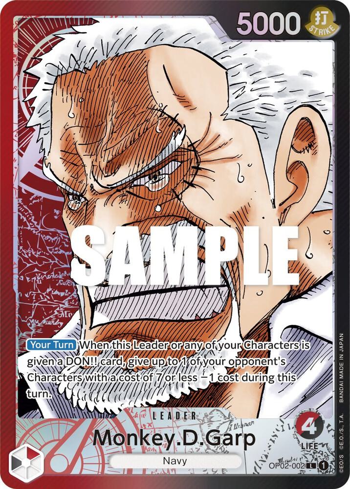 Monkey.D.Garp (002) (Alternate Art) OP02-002 Paramount War One Piece Foil NM