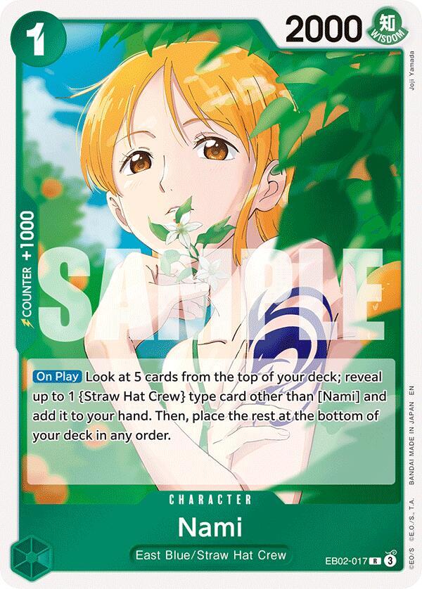 Nami EB02-017 Rare Extra Booster: Anime 25th Collection One Piece Foil Near Mint