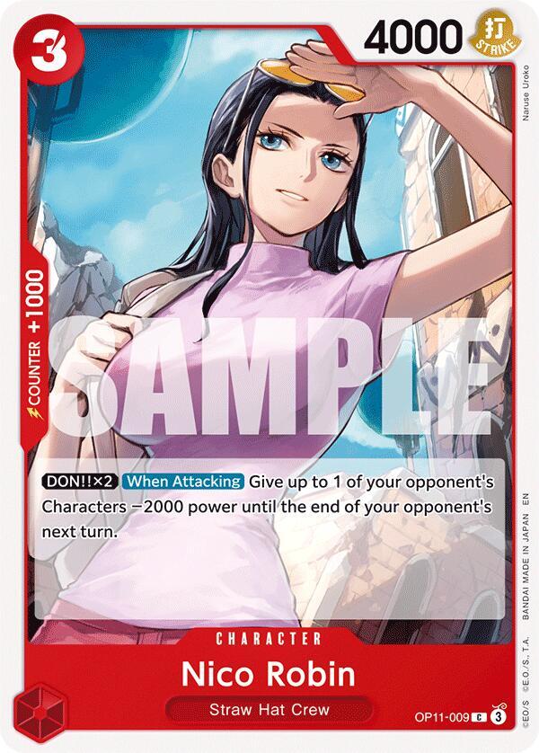 Nico Robin OP11-009 Common A Fist of Divine Speed One Piece Near Mint