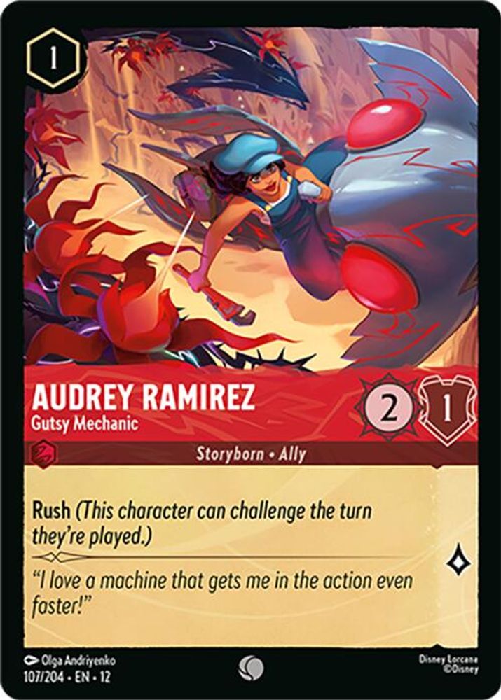 Audrey Ramirez - Gutsy Mechanic 107/204 Common Wilds Unknown Lorcana Near Mint