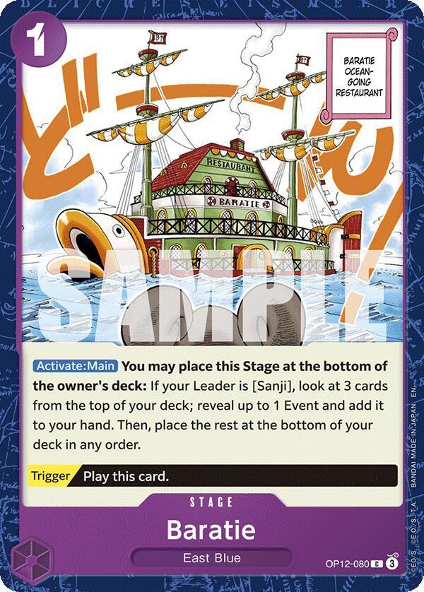 Baratie OP12-080 Common Legacy of the Master One Piece Near Mint