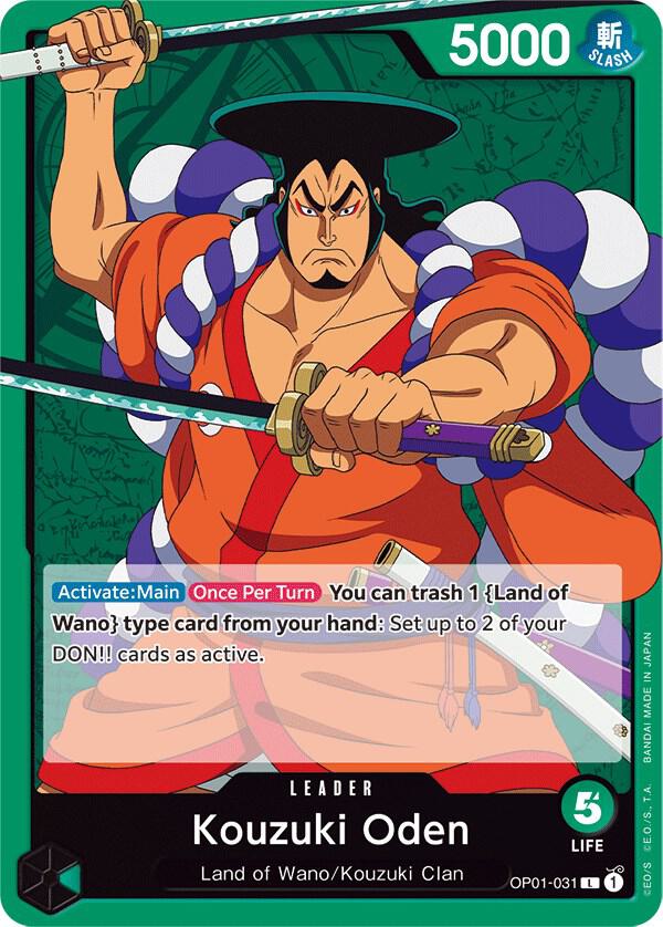 Kouzuki Oden OP01-031 Leader Romance Dawn One Piece Near Mint