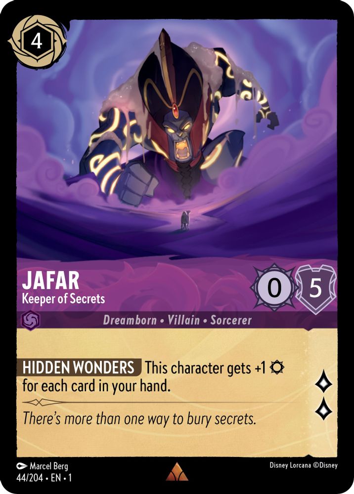 Jafar - Keeper of Secrets 44/204 Rare The First Chapter Lorcana Near Mint