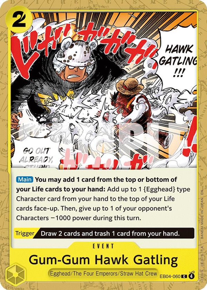 Gum-Gum Hawk Gatling EB04-060 Common Adventure on Kami's Island One Piece NM
