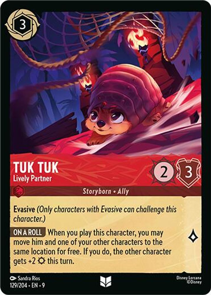 Tuk Tuk - Lively Partner 129/204 Uncommon Fabled Lorcana Near Mint