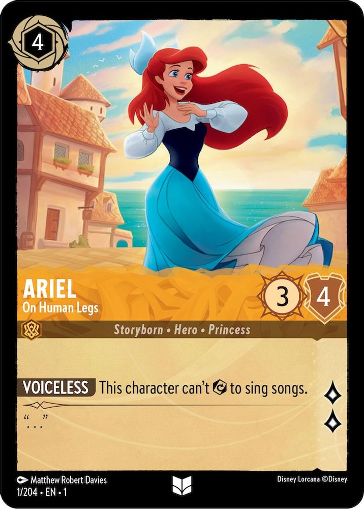 Ariel - On Human Legs 1/204 Uncommon The First Chapter Lorcana Near Mint