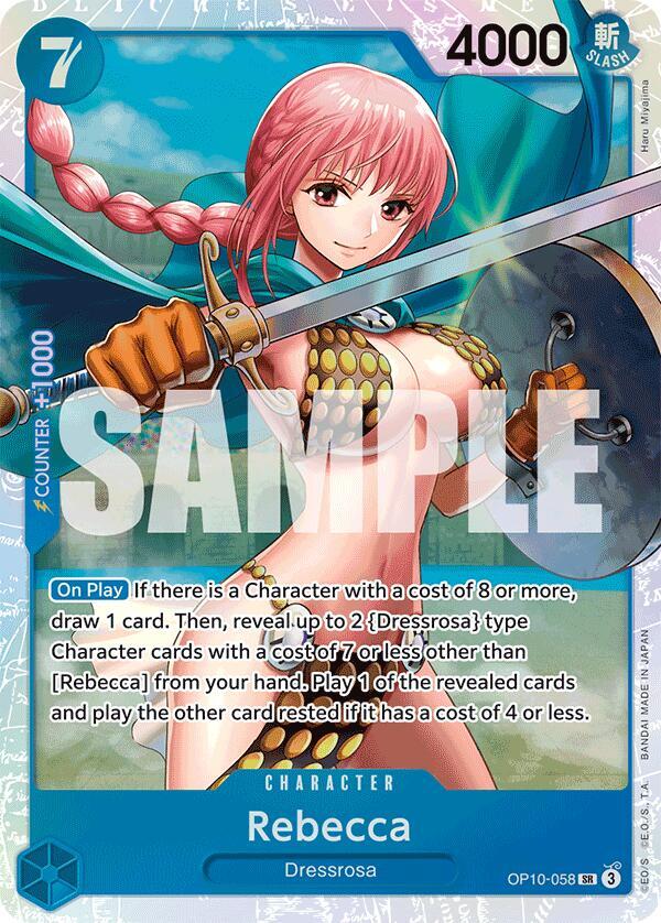 Rebecca OP10-058 Super Rare Royal Blood One Piece Foil Near Mint