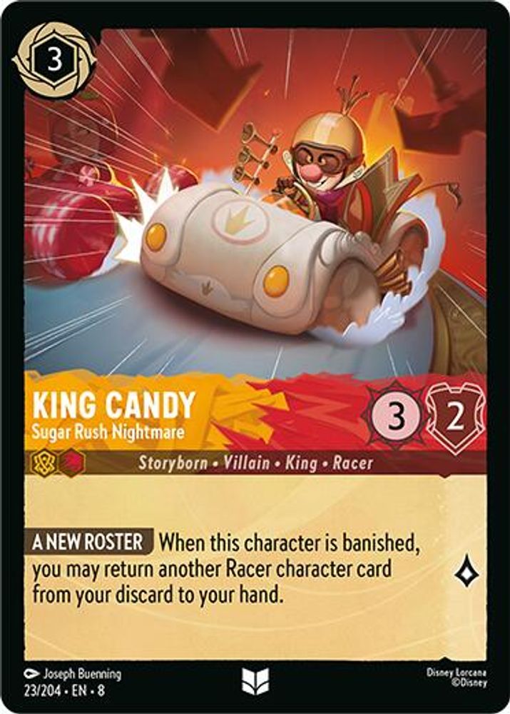 King Candy - Sugar Rush Nightmare 23/204 Uncommon Reign of Jafar Lorcana NM