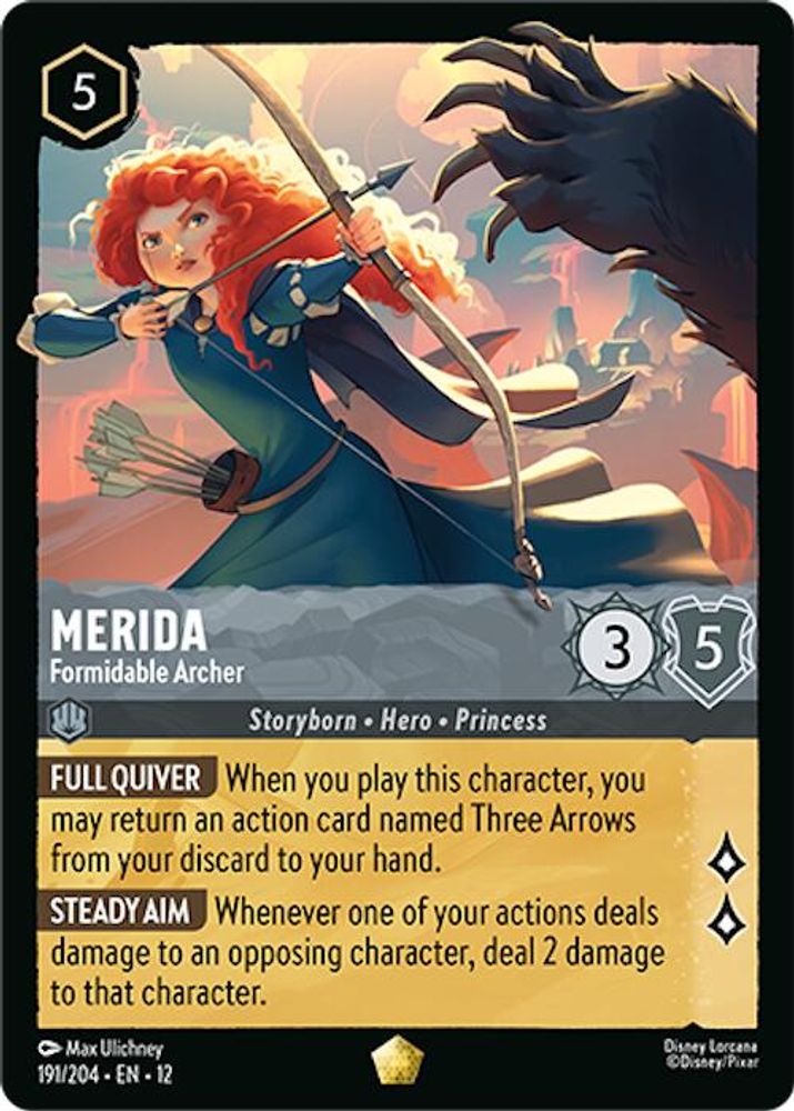 Merida - Formidable Archer 191/204 Legendary Wilds Unknown Lorcana Near Mint