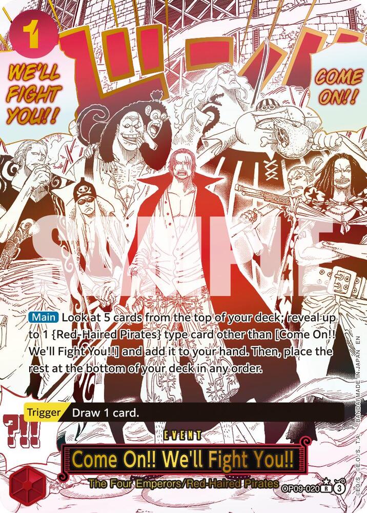 Come On!! We'll Fight You!! (Alternate Art) OP09-020 Premium Booster -The Best- Vol. 2 One Piece Foil NM