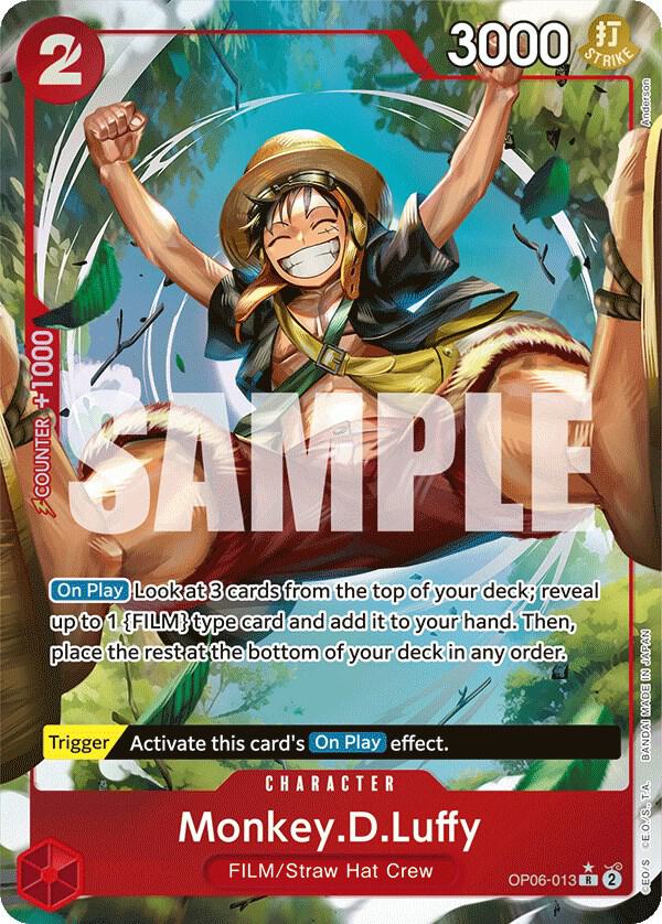 Monkey.D.Luffy (Alternate Art) OP06-013 Wings of the Captain One Piece Foil NM