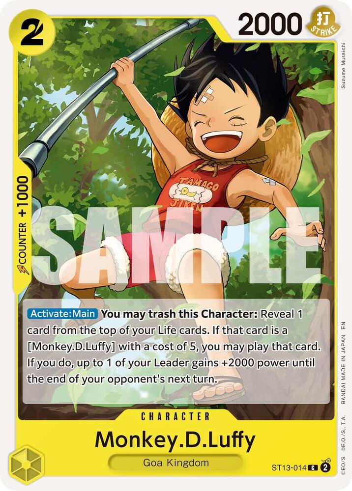 Monkey.D.Luffy (Reprint) ST13-014 Premium Booster -The Best- Vol. 2 One Piece NM