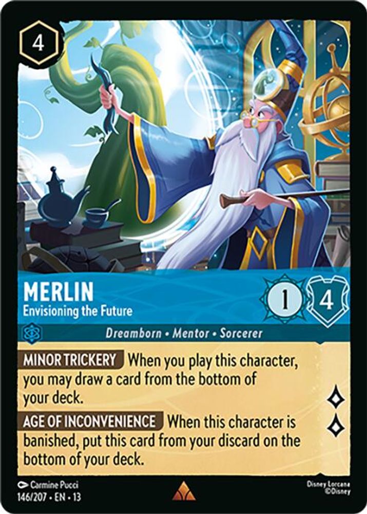 Merlin - Envisioning the Future 146/204 Rare Attack of the Vine! Lorcana NM