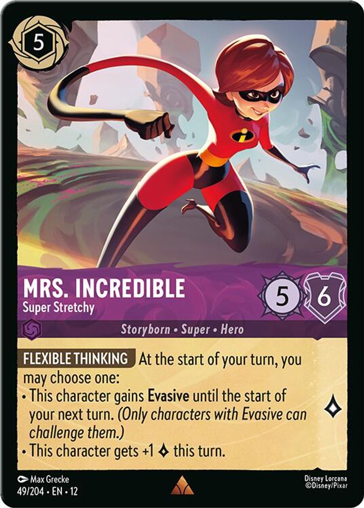 Mrs. Incredible - Super Stretchy 49/204 Rare Wilds Unknown Lorcana Near Mint