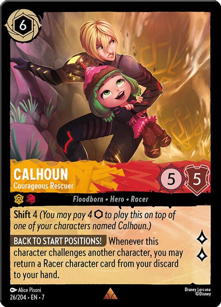 Calhoun - Courageous Rescuer 26/204 Rare Archazia's Island Lorcana Near Mint