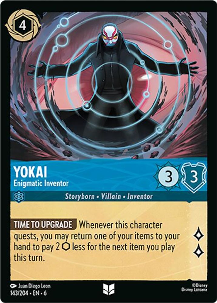 Yokai - Enigmatic Inventor 143/204 Uncommon Azurite Sea Lorcana Near Mint