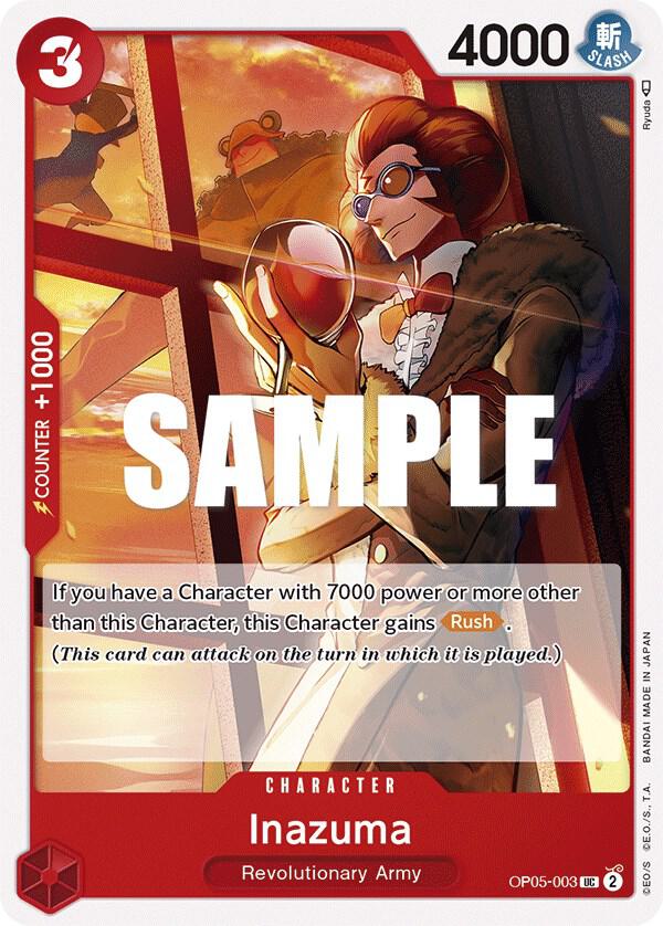 Inazuma OP05-003 Uncommon Awakening of the New Era One Piece Near Mint
