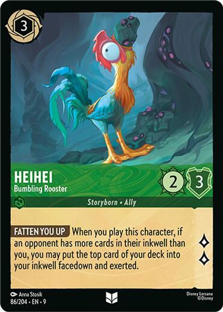 Heihei - Bumbling Rooster 86/204 Uncommon Fabled Lorcana Near Mint