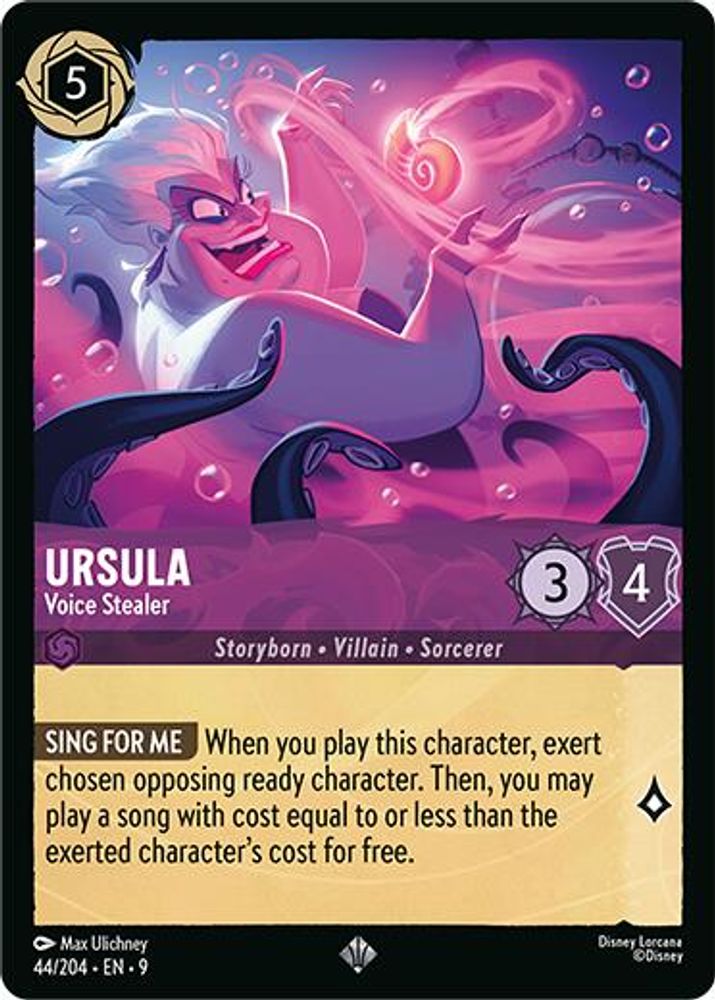 Ursula - Voice Stealer 44/204 Super Rare Fabled Lorcana Near Mint