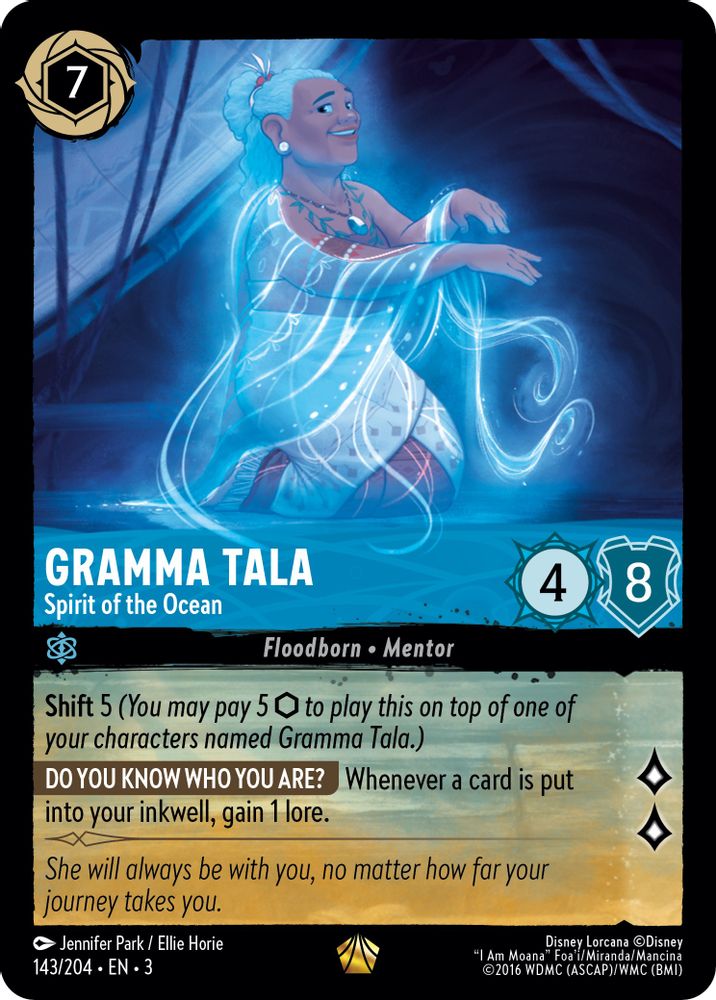 Gramma Tala - Spirit of the Ocean 143/204 Legendary Into the Inklands Lorcana NM