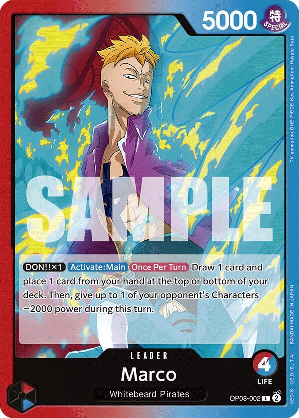 Marco OP08-002 Leader Two Legends One Piece Near Mint