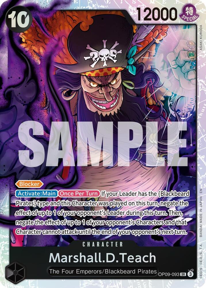 Marshall.D.Teach (Reprint) OP09-093 Premium Booster -The Best- Vol. 2 One Piece Foil NM