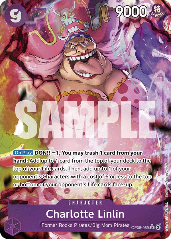Charlotte Linlin (Parallel) OP08-069 Super Rare Two Legends One Piece Foil NM