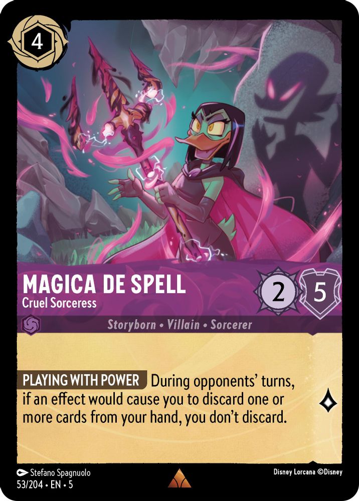 Magica De Spell - Cruel Sorceress 53/204 Rare Shimmering Skies Lorcana Near Mint