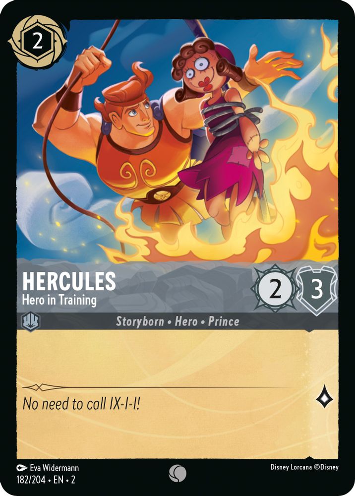 Hercules - Hero in Training 182/204 Common Rise of the Floodborn Lorcana NM