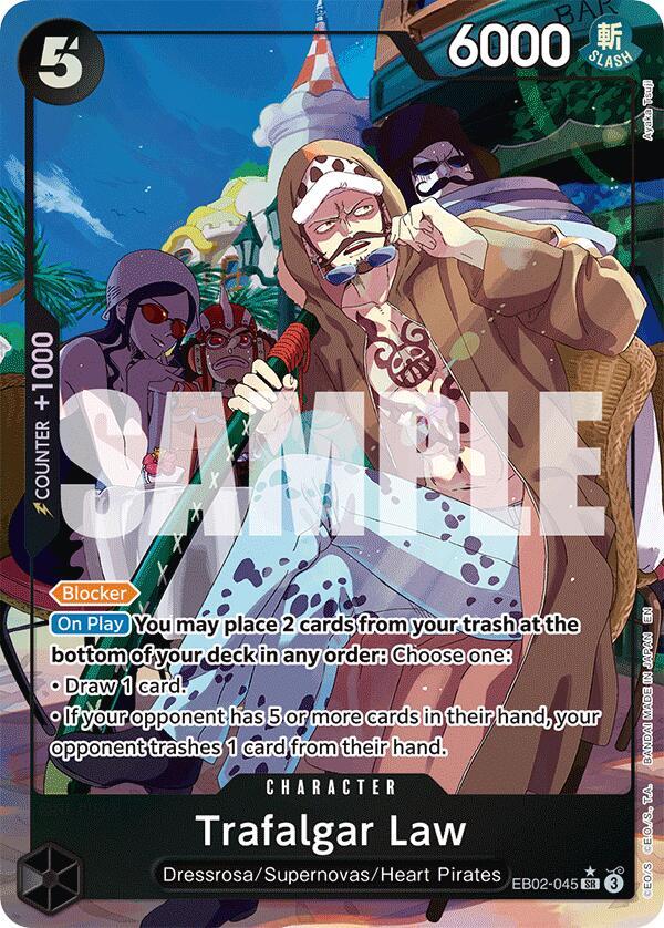Trafalgar Law (Alternate Art) EB02-045 Extra Booster: Anime 25th Collection One Piece Foil NM