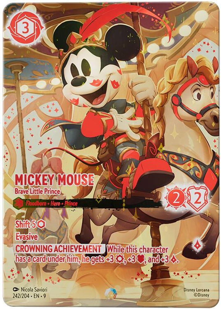 Mickey Mouse - Brave Little Prince (Iconic) 242/204 Fabled Lorcana Holo NM