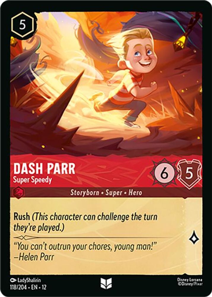 Dash Parr - Super Speedy 118/204 Uncommon Wilds Unknown Lorcana Near Mint