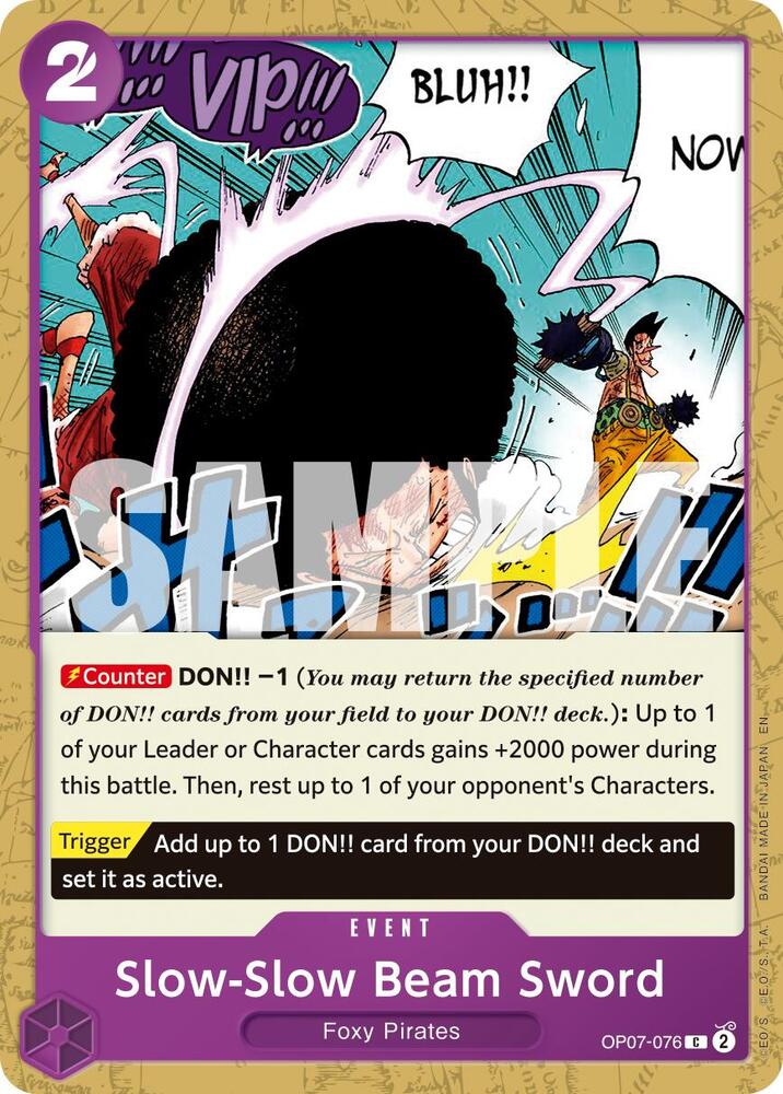 Slow-Slow Beam Sword (Reprint) OP07-076 Premium Booster -The Best- Vol. 2 One Piece NM