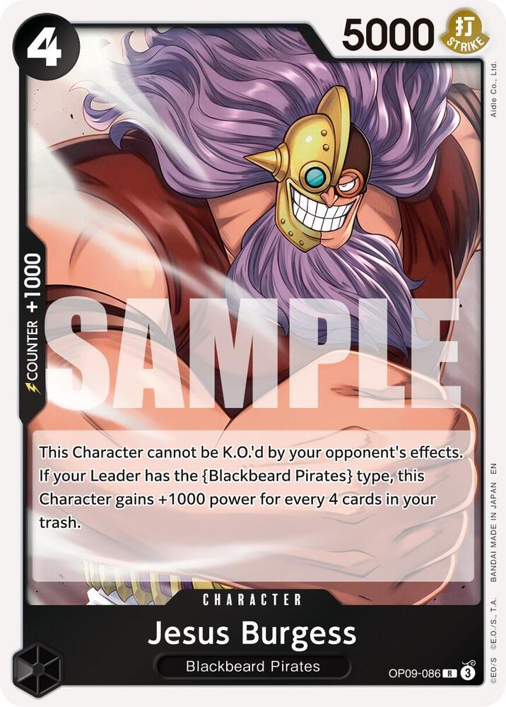 Jesus Burgess (Reprint) OP09-086 Premium Booster -The Best- Vol. 2 One Piece Foil NM