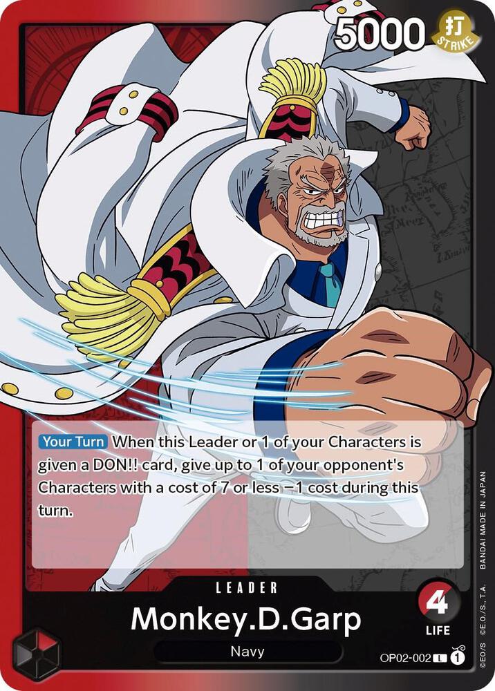 Monkey.D.Garp (002) OP02-002 Leader Paramount War One Piece Near Mint