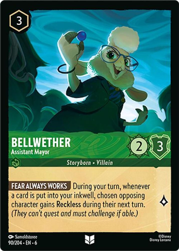 Bellwether - Assistant Mayor 90/204 Uncommon Azurite Sea Lorcana Near Mint