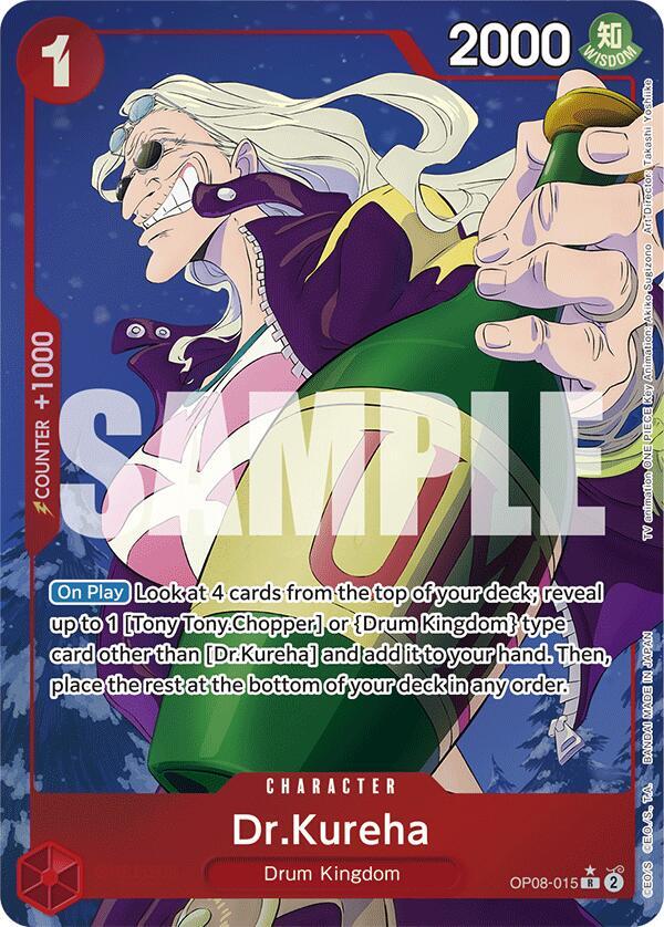 Dr.Kureha (Parallel) OP08-015 Rare Two Legends One Piece Foil Near Mint