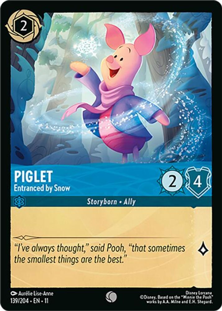 Piglet - Entranced by Snow 139/204 Common Winterspell Lorcana Near Mint