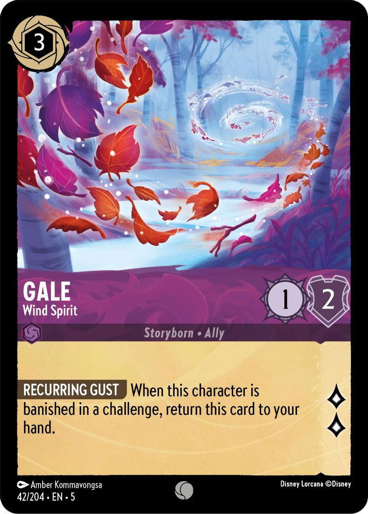 Gale - Wind Spirit 42/204 Common Shimmering Skies Lorcana Near Mint