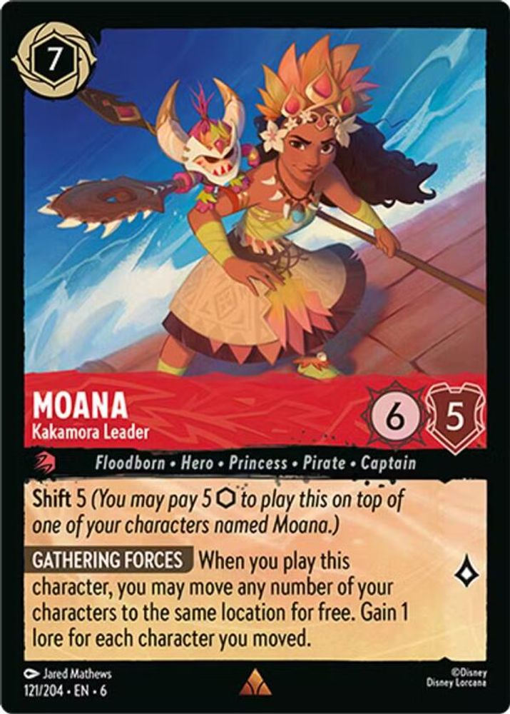 Moana - Kakamora Leader 121/204 Rare Azurite Sea Lorcana Near Mint