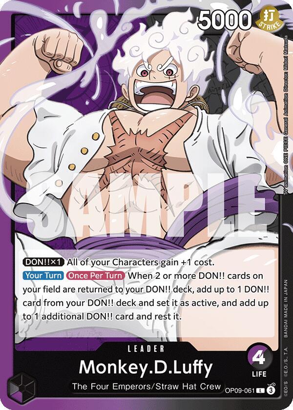 Monkey.D.Luffy (061) OP09-061 Leader Emperors in the New World One Piece NM