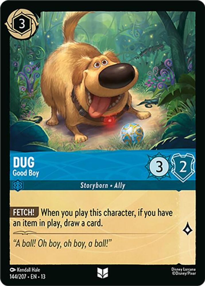 Dug - Good Boy 144/204 Uncommon Attack of the Vine! Lorcana Near Mint