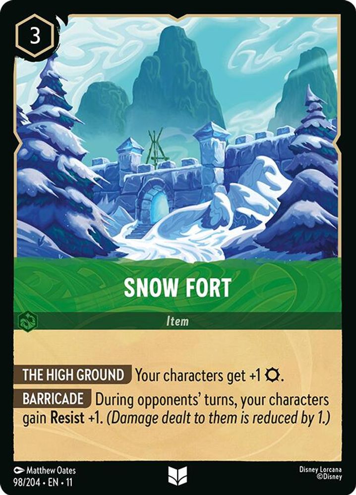 Snow Fort 98/204 Uncommon Winterspell Lorcana Near Mint