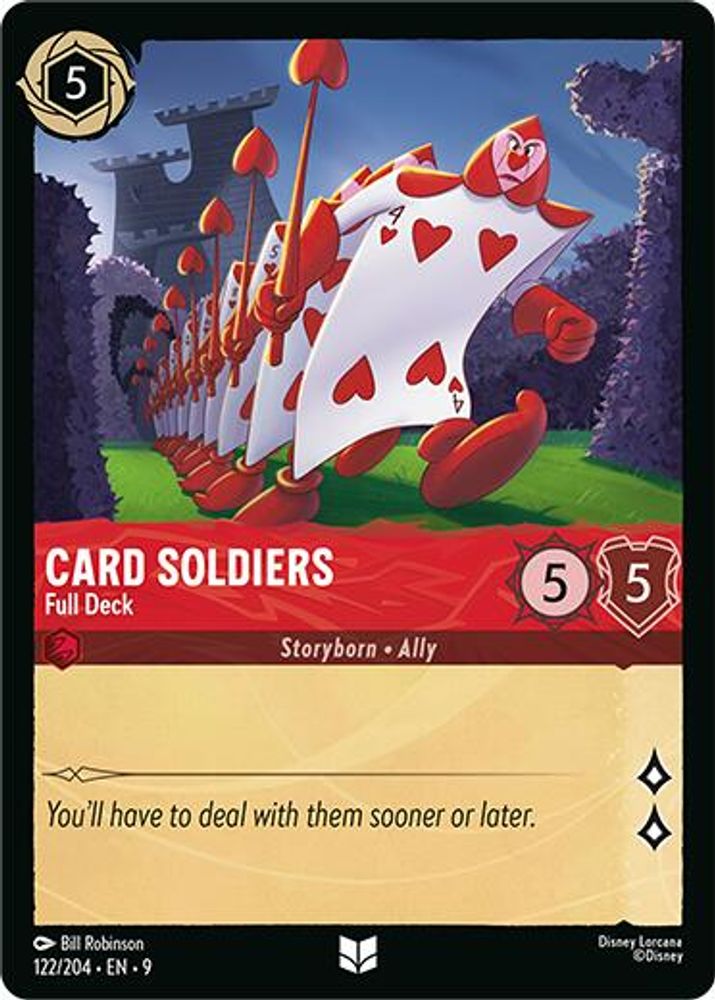 Card Soldiers - Full Deck 122/204 Uncommon Fabled Lorcana Near Mint